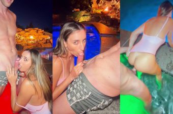 Christina Khalil Sex By The Pool Video